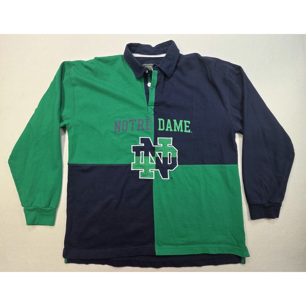 Notre Dame Heritage Collection Lansdowne Rugby Polo Shirt XL Color Block